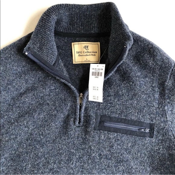 Abercromie 1892 Collection Wool Sweater Zip  L - Picture 5 of 7